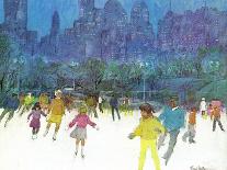 "Ice Skating in Central Park," January 5, 1963-Frank Mullins-Framed Stretched Canvas