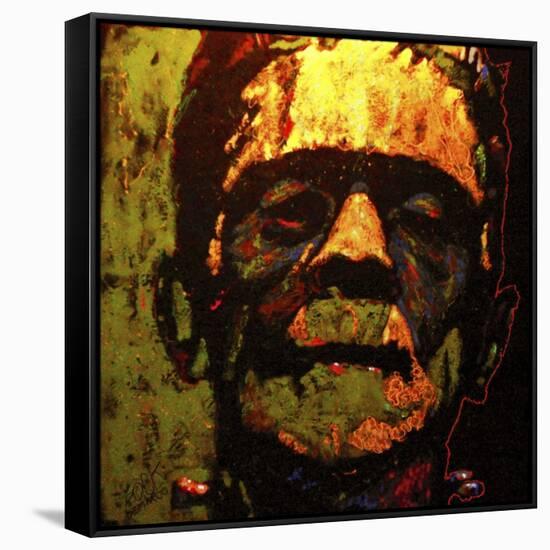 Frank N Stein 001 Touched-Rock Demarco-Framed Stretched Canvas