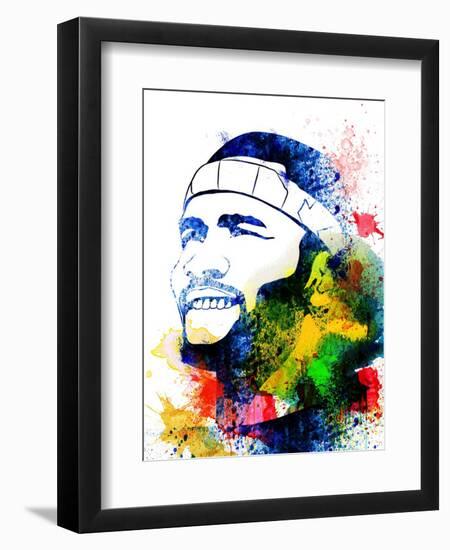 Frank Ocean Watercolor-Jack Hunter-Framed Art Print