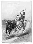 Rounding Up a Straggler on a Cattle Run, Australia, 1886-Frank P Mahony-Framed Giclee Print