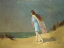 Girl on the Beach-Frank Richards-Stretched Canvas