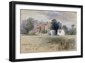 Frank's Hall Near Farningham, 1846-John Gilbert-Framed Giclee Print