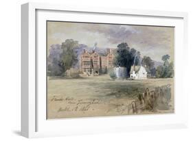 Frank's Hall Near Farningham, 1846-John Gilbert-Framed Giclee Print