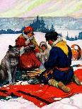 "Eskimo Family Meal," Country Gentleman Cover, March 1, 1928-Frank Schoonover-Giclee Print