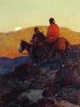 Sunset Glow-Frank Tenney Johnson-Stretched Canvas