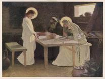 Jesus and His Parents at the Supper Table-Frank V. Du-Mounted Art Print