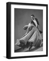 Frank Veloz and Yolanda Casazza, Husband and Wife, Top U.S. Ballroom Dance Team Performing-Gjon Mili-Framed Photographic Print