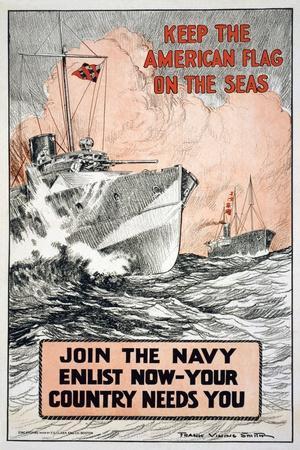 Join the Navy, Keep the American Flag on the Seas, c.1917