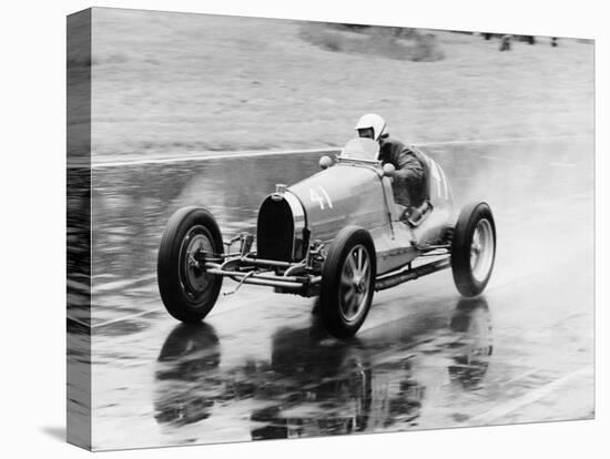 Frank Wall Driving a Bugatti Type 35B, 1926-null-Stretched Canvas