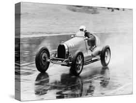 Frank Wall Driving a Bugatti Type 35B, 1926-null-Stretched Canvas