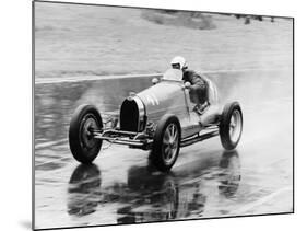 Frank Wall Driving a Bugatti Type 35B, 1926-null-Mounted Photographic Print
