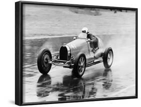 Frank Wall Driving a Bugatti Type 35B, 1926-null-Framed Photographic Print