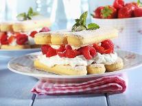 A Layered Dessert Made of Sponge Fingers, Cream and Berries-Frank Weymann-Photographic Print