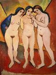 Three Nude Women (Red and Orange), 1912-Frank Wright Bourdillon-Giclee Print