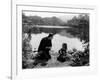 FRANKENSTE 1931 directed by JAMES WHALE Boris Karloff and Marilyn Harris (b/w photo)-null-Framed Photo