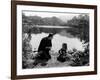 FRANKENSTE 1931 directed by JAMES WHALE Boris Karloff and Marilyn Harris (b/w photo)-null-Framed Photo