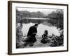 FRANKENSTE 1931 directed by JAMES WHALE Boris Karloff and Marilyn Harris (b/w photo)-null-Framed Photo