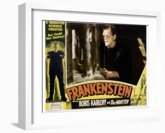 Frankenstein, Boris Karloff, 1931-null-Framed Art Print