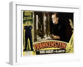 Frankenstein, Boris Karloff, 1931-null-Framed Art Print