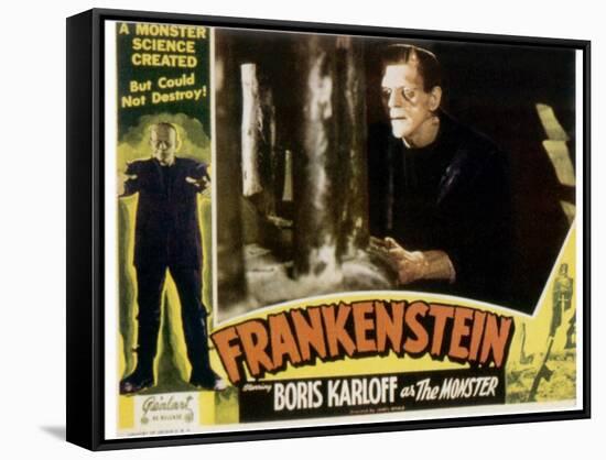 Frankenstein, Boris Karloff, 1931-null-Framed Stretched Canvas