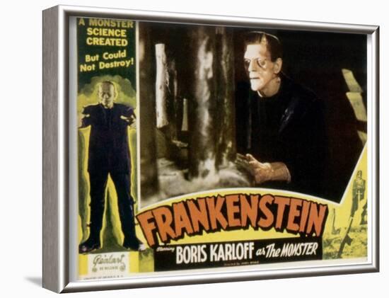 Frankenstein, Boris Karloff, 1931-null-Framed Art Print