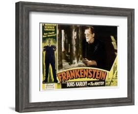 Frankenstein, Boris Karloff, 1931-null-Framed Art Print