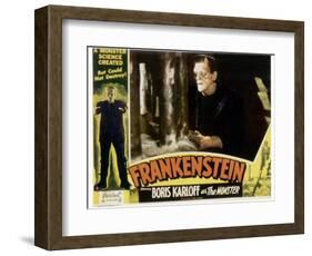 Frankenstein, Boris Karloff, 1931-null-Framed Art Print