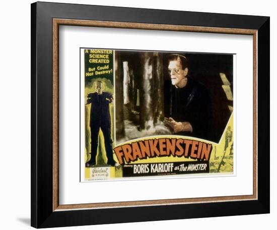 Frankenstein, Boris Karloff, 1931-null-Framed Art Print