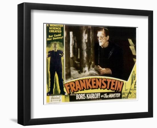 Frankenstein, Boris Karloff, 1931-null-Framed Art Print