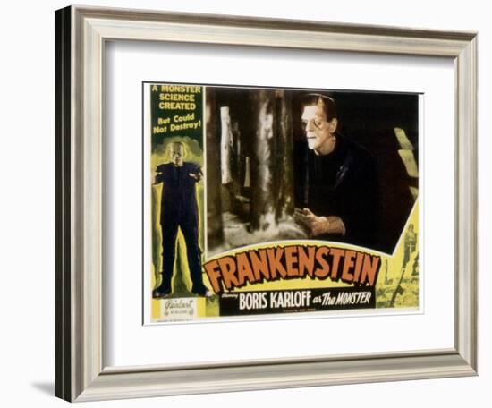 Frankenstein, Boris Karloff, 1931-null-Framed Art Print