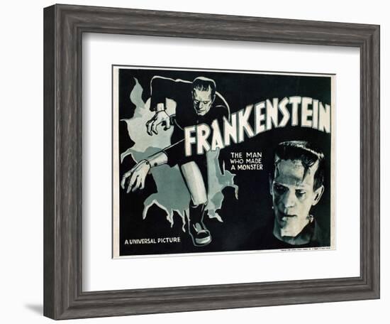 Frankenstein, Boris Karloff, 1931-null-Framed Art Print