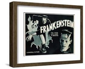 Frankenstein, Boris Karloff, 1931-null-Framed Art Print