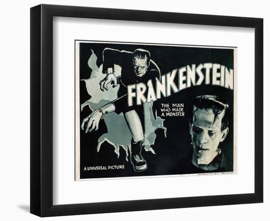 Frankenstein, Boris Karloff, 1931-null-Framed Art Print