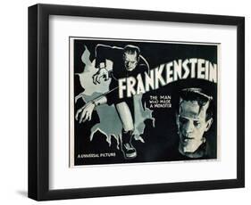 Frankenstein, Boris Karloff, 1931-null-Framed Art Print