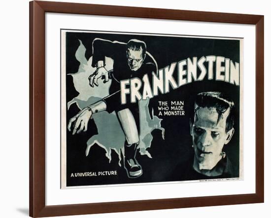 Frankenstein, Boris Karloff, 1931-null-Framed Art Print