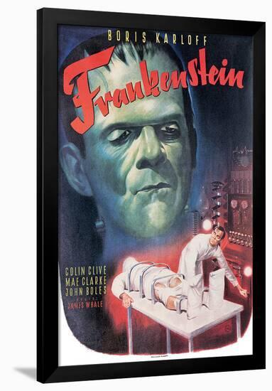 Frankenstein- Boris Karloff, Colin Clive, 1931-null-Framed Poster