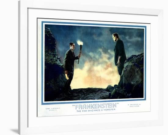 Frankenstein, Colin Clive, Boris Karloff, 1931-null-Framed Art Print