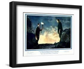 Frankenstein, Colin Clive, Boris Karloff, 1931-null-Framed Art Print