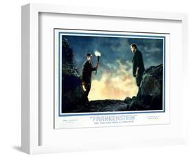 Frankenstein, Colin Clive, Boris Karloff, 1931-null-Framed Art Print