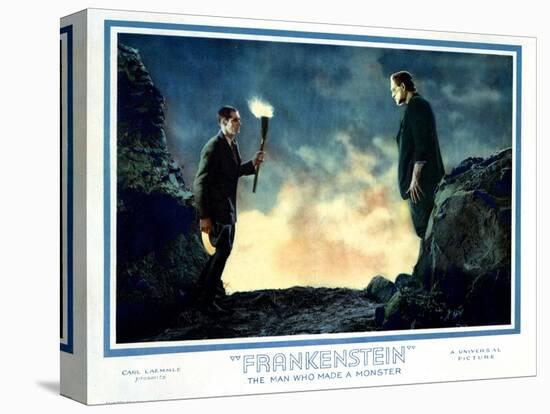 Frankenstein, Colin Clive, Boris Karloff, 1931-null-Stretched Canvas