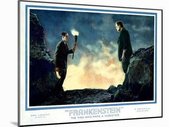 Frankenstein, Colin Clive, Boris Karloff, 1931-null-Mounted Art Print