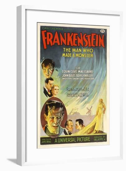 Frankenstein, Directed by James Whale, 1931-null-Framed Giclee Print