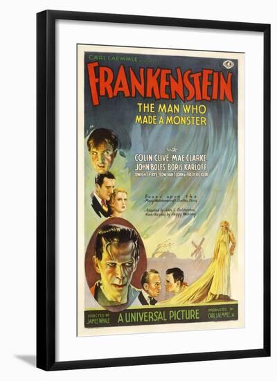 Frankenstein, Directed by James Whale, 1931-null-Framed Giclee Print