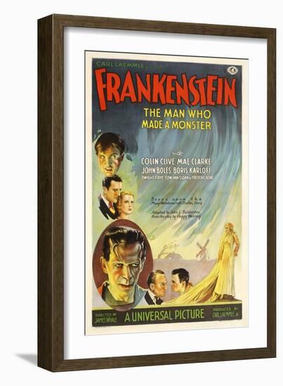 Frankenstein, Directed by James Whale, 1931-null-Framed Giclee Print