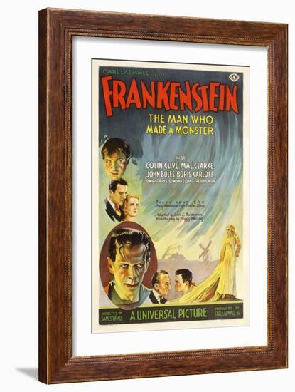 Frankenstein, Directed by James Whale, 1931-null-Framed Giclee Print