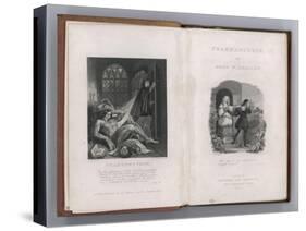 Frankenstein Frontispiece and Title Page to Mary Shelley's Novel-null-Stretched Canvas