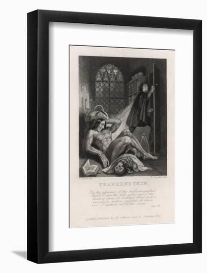 Frankenstein Frontispiece from Mary Shelley's Novel-null-Framed Photographic Print