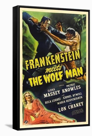 Frankenstein Meets the Wolf Man, 1943, Directed by Roy William Neill-null-Framed Stretched Canvas