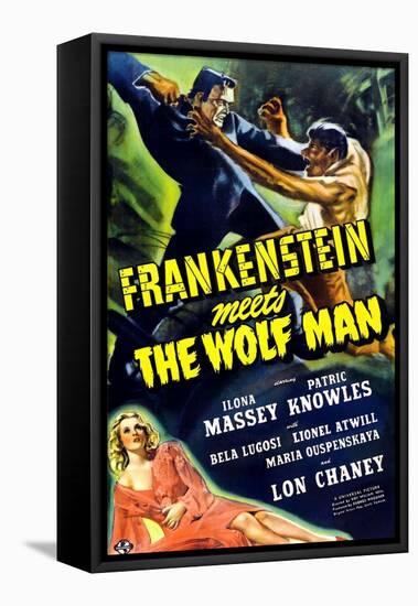 Frankenstein Meets the Wolf Man, 1943-null-Framed Stretched Canvas