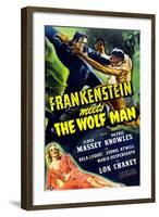 Frankenstein Meets the Wolf Man, 1943-null-Framed Art Print